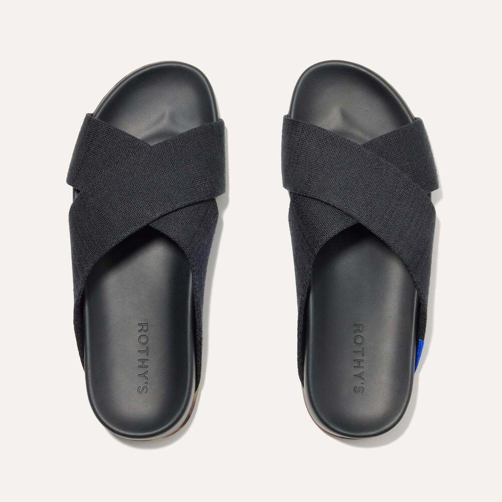 Rothy's The Weekend Slide - Black Size 8.5